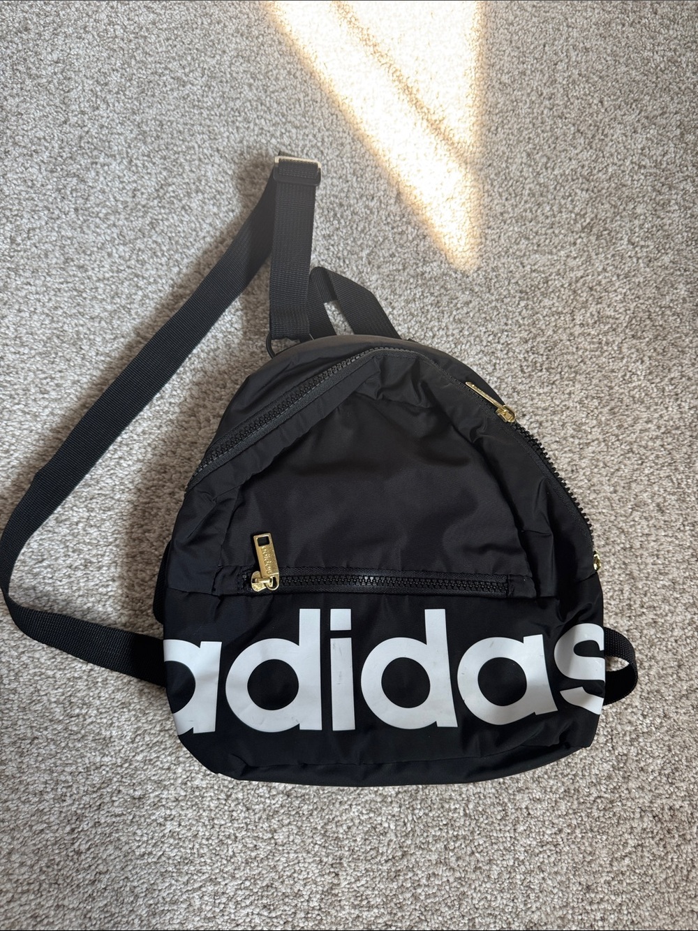adidas Black Sling Bag with White Logo